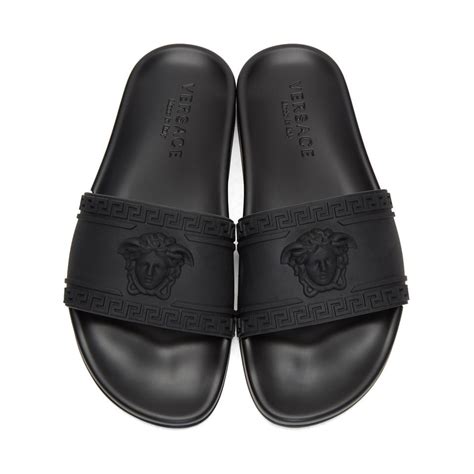 mens versace slides cheap|Versace flip flops men's.